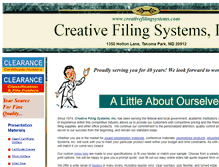 Tablet Screenshot of creativefilingsystems.com
